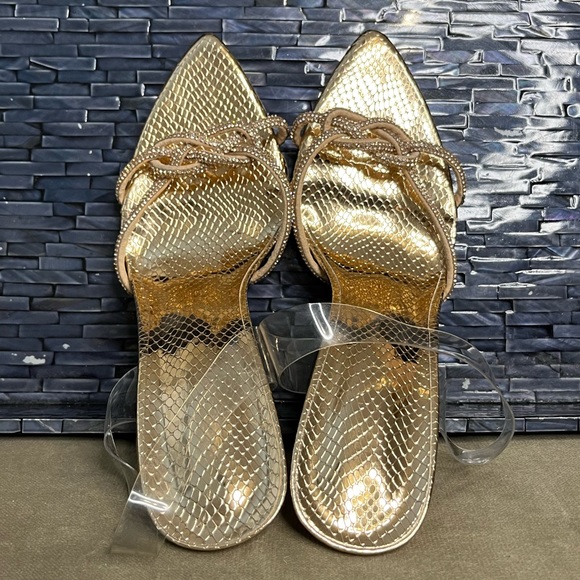 NWOT Rose gold heels with clear ankle strap - sexy yet elegant. Make me an offer - Picture 7 of 7